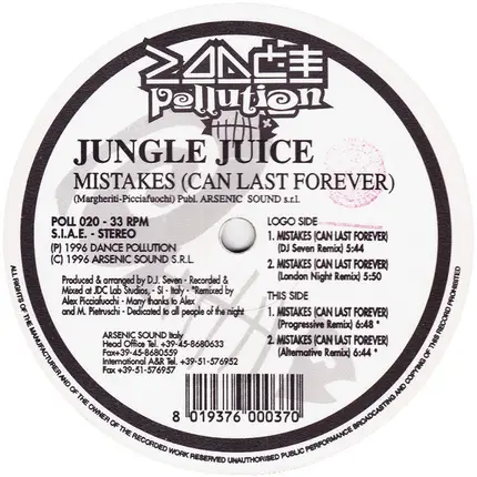Jungle Juice - Mistakes (Can Last Forever)