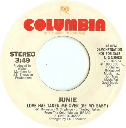 Junie Morrison - Love Has Taken Me Over (Be My Baby)