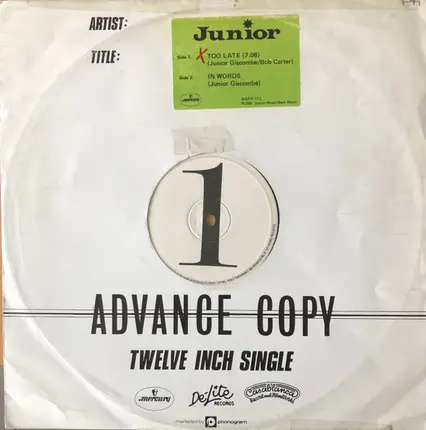 Junior - Too Late / In Words