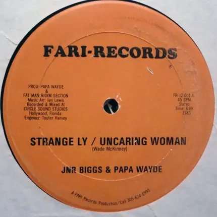 Junior Biggs - Strange Ly / Uncaring Woman