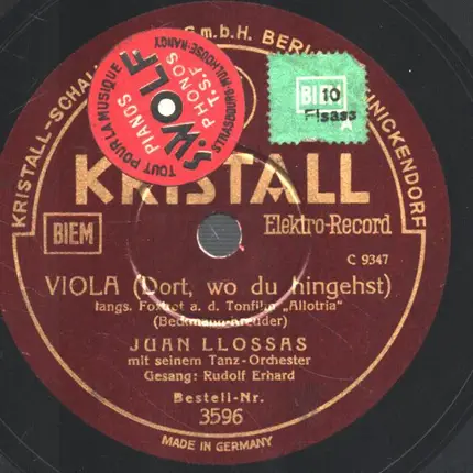 Juan Llossas - Blindekuh (Baby) / Viola (Dort, wo du hingehst)