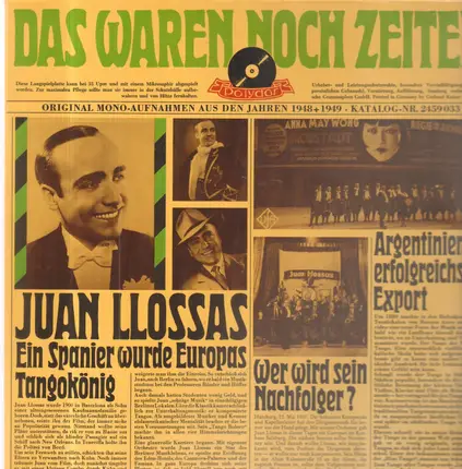Juan Llossas - Das waren noch Zeiten