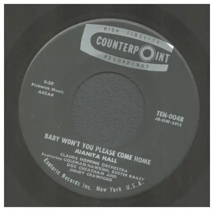 Juanita Hall - Hold That Train / Baby Won't You Please Come Home