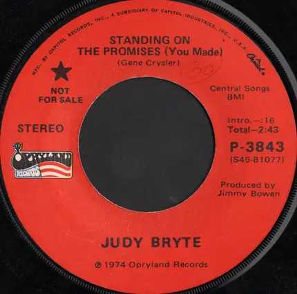 Judy Bryte - Standing On The Promises (You Made)