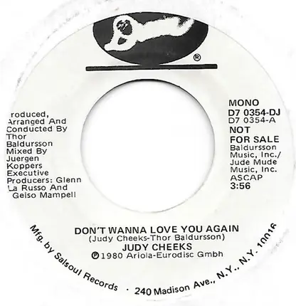 Judy Cheeks - Don't Wanna Love You Again