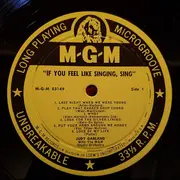 LP - Judy Garland - If You Feel Like Singing, Sing