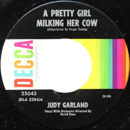 Judy Garland - It's A Great Day For The Irish / A Pretty Girl Milking Her Cow