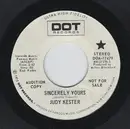 7inch Vinyl Single - Judy Kester - Sincerely Yours