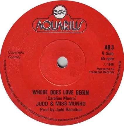 Judd Hamilton & Caroline Munro - You Got It / Where Does Love Begin