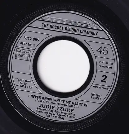 Judie Tzuke - Black Furs / I Never Know Where My Heart