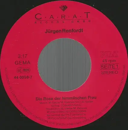 Jürgen Renfordt - Die Rose Der Himmlischen Frau