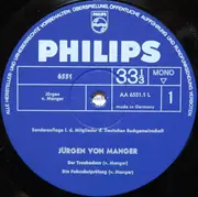 LP - Jürgen von Manger - Der Troubadour / Die Fahrschulprüfung / Wilhelm Tell / Der Anstandsunterricht