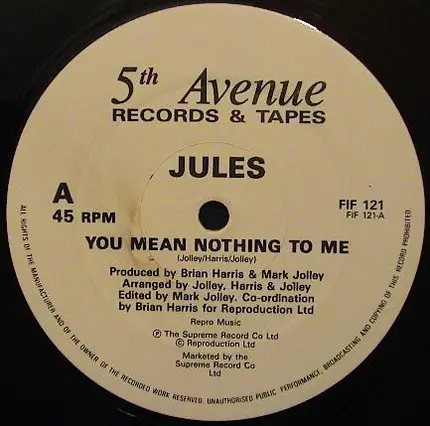 Jules - You Mean Nothing To Me
