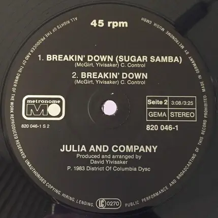 Julia And Company - Breakin' Down