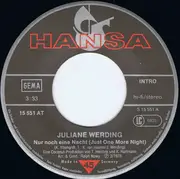 7inch Vinyl Single - Juliane Werding - Nur Noch Eine Nacht (Just One More Night)