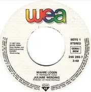 7inch Vinyl Single - Juliane Werding - Wahre Lügen