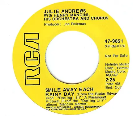 Julie Andrews With Henry Mancini And His Orchestra And Chorus - Whistling Away The Dark