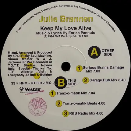 Julie Brannen - Keep My Love Alive