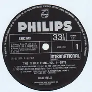 LP - Julie Felix - This Is Julie Felix - Vol II Gifts
