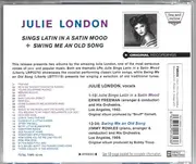 CD - Julie London - Sings Latin In A Satin Mood + Swing Me An Old Song