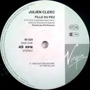 12inch Vinyl Single - Julien Clerc - Fille Du Feu