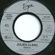 7inch Vinyl Single - Julien Clerc - Hélène