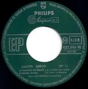 7inch Vinyl Single - Juliette Gréco - La Fiancée Du Pirate (1re Série) - EP