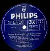 LP - Juliette Gréco - Und Ihren Großen Chansons