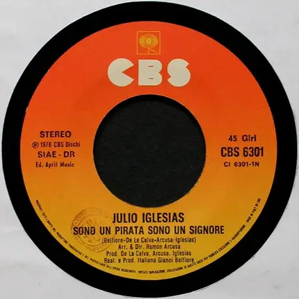 Julio Iglesias - Sono Un Pirata Sono Un Signore