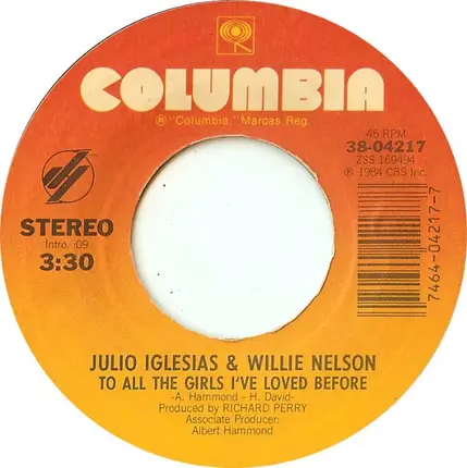 Julio Iglesias & Willie Nelson - To All The Girls I've Loved Before