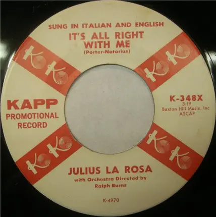 Julius La Rosa - Bewitched / It's All Right With Me