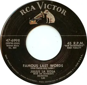 Julius La Rosa - Famous Last Words / Worlds Apart