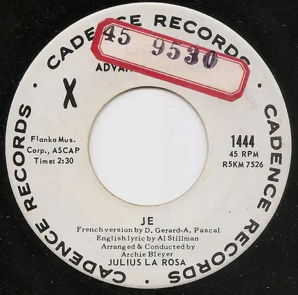 Julius La Rosa - Je / Gonna Build A Mountain