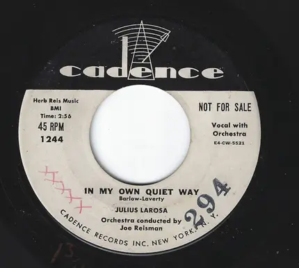 Julius La Rosa - My Heart's On A Fast Express