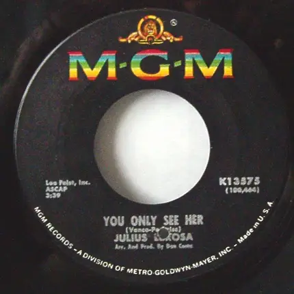 Julius La Rosa - I Think It's Going To Rain Today / You Only See Her