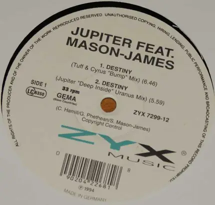 Jupiter Feat. Sylvia Mason-James - Destiny