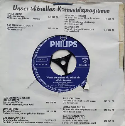 Jupp Schmitz - Wenn Du Meinst, Du Wärst Ein Mäcki Messer