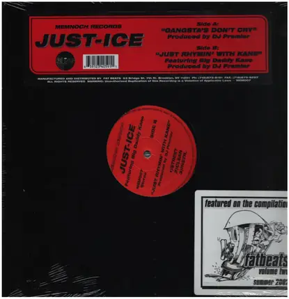 Just-Ice - Gangsta's Don't Cry / Just Rhymin' With Kane