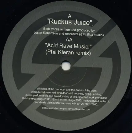 Justin Robertson - Ruckus Juice E.P.