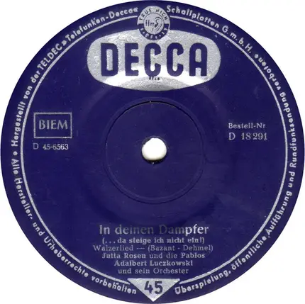 Jutta Rosen Und Die Pablos - Ich Weiß, Wie Er Heißt