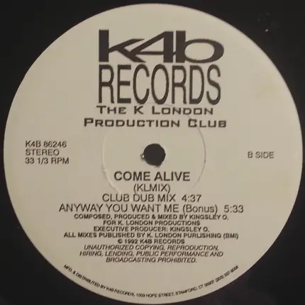 K London Posse - Come Alive (KLMIX)