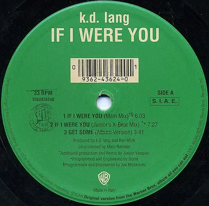 k.d. lang - If I Were You