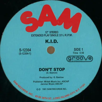 K.I.D. - Don't Stop / Hupendi Muziki Wangu (You Don't Like My Music)