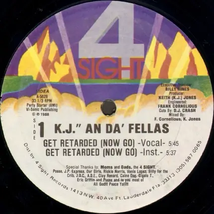 K.J. An Da Fellas - Get Retarded (Now Go)