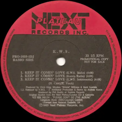 K.W.S. - Keep It Comin' Love