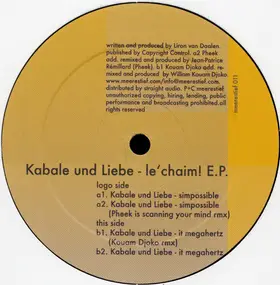 Kabale und Liebe - Le' Chaim! E.P.