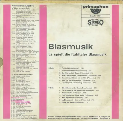 Kahltaler Blasmusik - Blasmusik