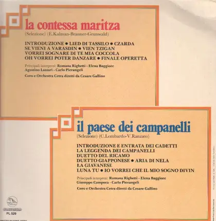 Kalman, Lombardo - La contessa maritza, Il paese dei campanelli