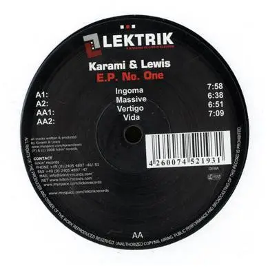 Karami & Lewis - E.P. No. One