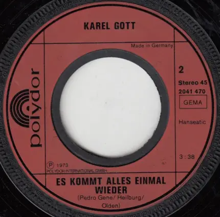 Karel Gott - In Dem Lokal Wird Heut' Gefeiert